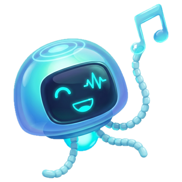 La medusa, futura mascotte di Twigo, saluta con una nota musicale